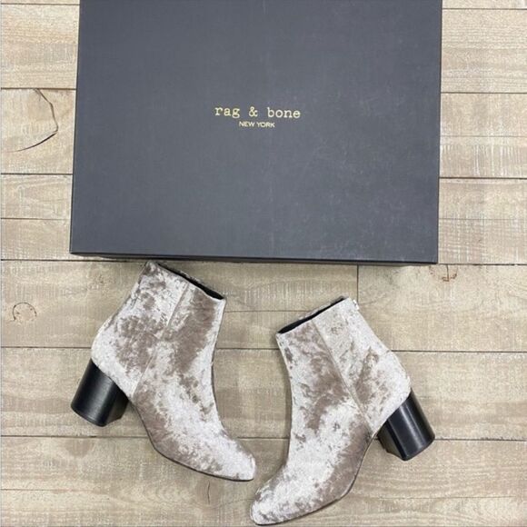 Rag & Bone Dove Velvet Drea Boots - Picture 2 of 4
